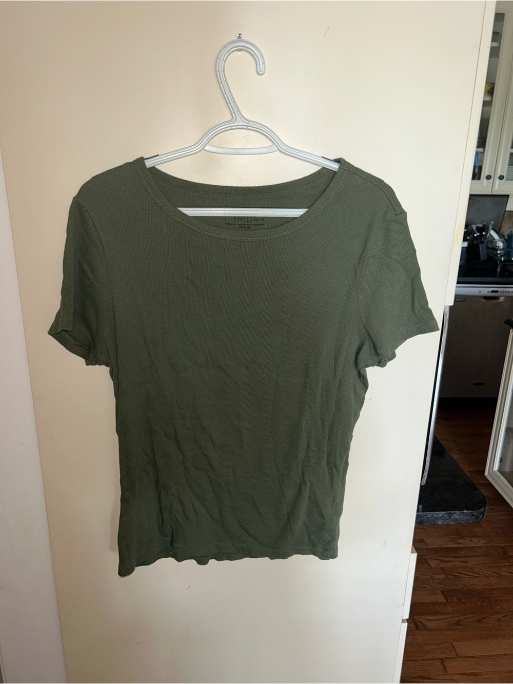Time and Tru Olive Green Short Sleeve Crewneck Tee